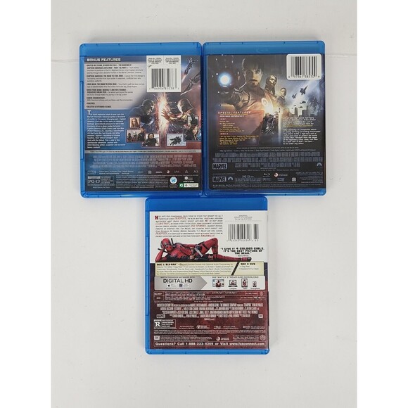 Ironman 2 Disc Edition Blu-Ray DVD Lot Deadpool Marvel Captain America Civil War - Picture 2 of 3